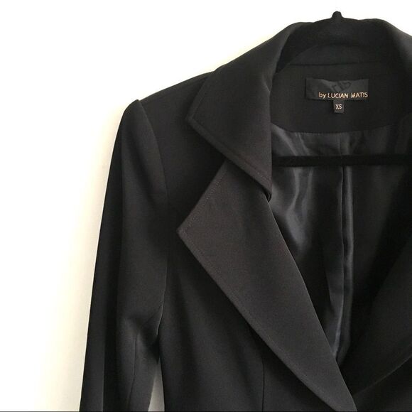 Matis by LUCIAN MATIS Black Single Button Front Blazer Jacket XS - Picture 5 of 9